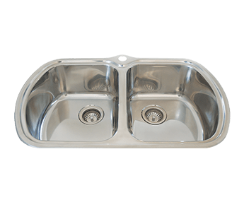 Milan Undermount Kitchen Sink Double Bowl with Accessories