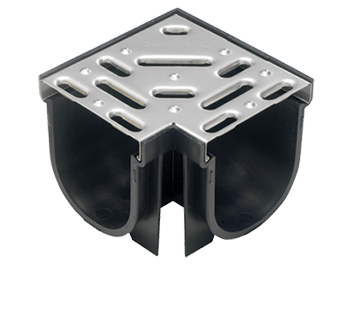 EasyDRAIN Standard Corner with Stainless Steel Grate