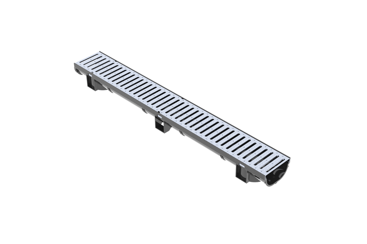 EasyDRAIN Compact Channel with Galvanised Steel Grate