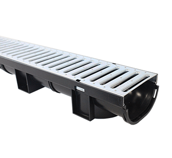 EasyDRAIN Compact Channel with Galvanised Steel Grate