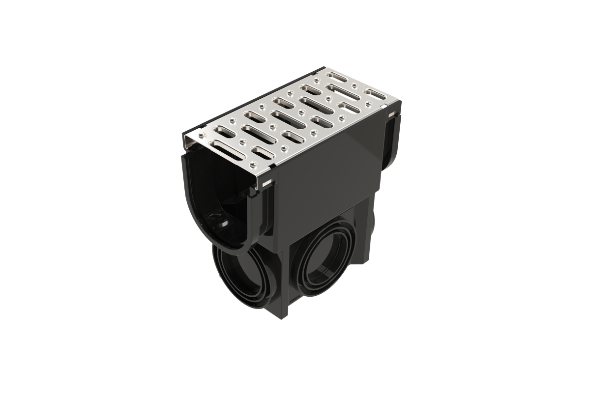 EasyDRAIN Standard Slim Pit with Stainless Steel Grate