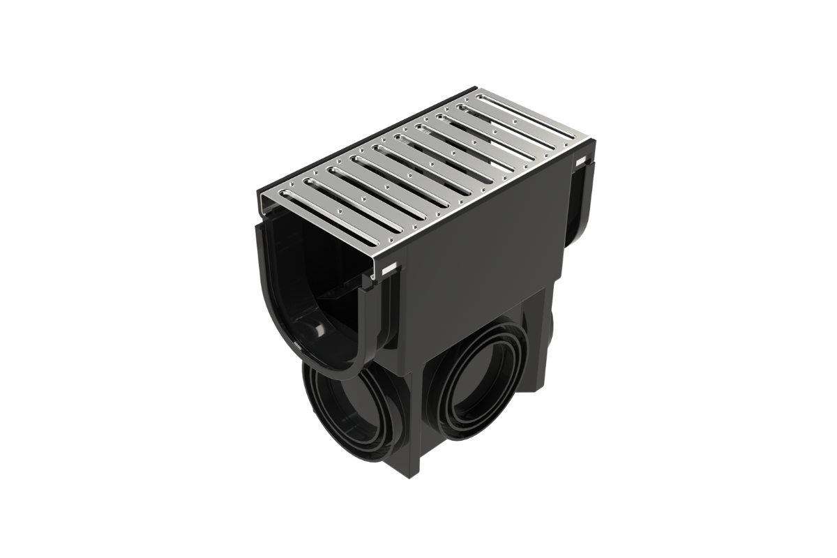 EasyDRAIN Standard Slim Pit with Galvanised Steel Grate