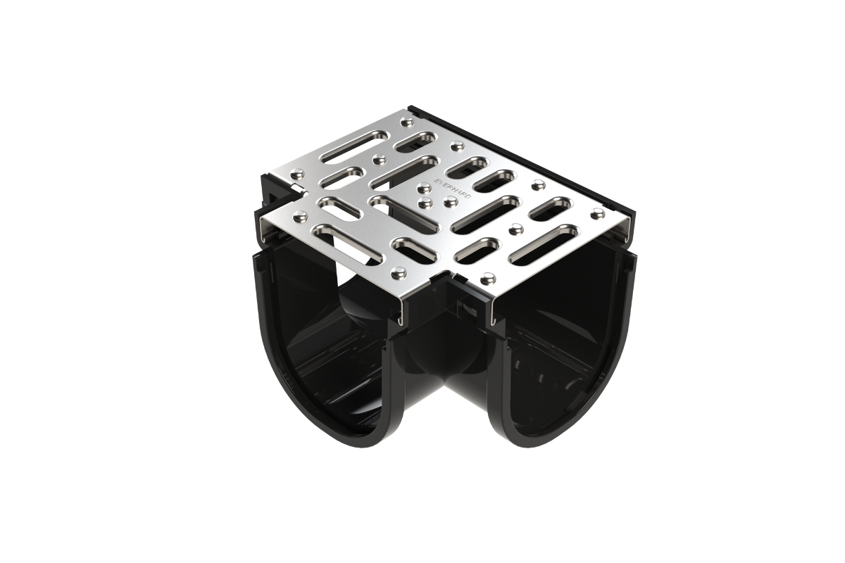 EasyDRAIN Standard Tee Piece with Stainless Steel Grate