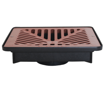 Flo-way Shallow Pit with Polymer Grate – Terracotta