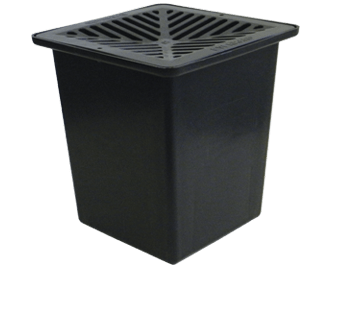 Rainwater Pit with Black Polymer Grate