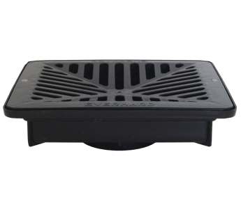 Flo-way Shallow Pit with Polymer Grate – Black