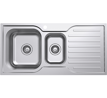 Classic Square 980 1.5 Bowl & Drainer
