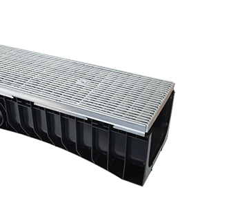 EvoMAX 200H HDPE Channel & Galvanised Heel Friendly Grate
