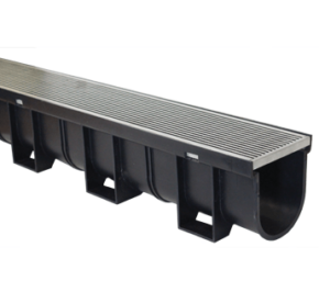 EasyDRAIN Standard Channel with EuroDesign Stainless Steel Grate
