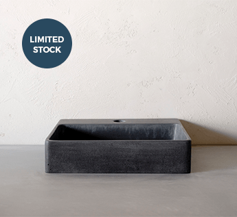 Artesian Series Graphite Tap Landing Concrete Basin