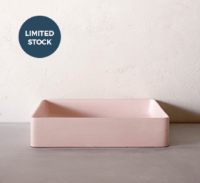 Artesian Series Dusty Pink Rectangle Concrete Basin