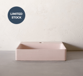 Artesian Series Dusty Pink Tap Landing Concrete Basin