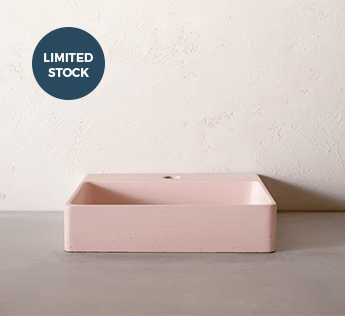 Artesian Series Dusty Pink Tap Landing Concrete Basin