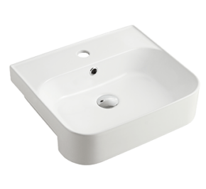 Nugleam 1TH Rectangle Semi Recess Basin
