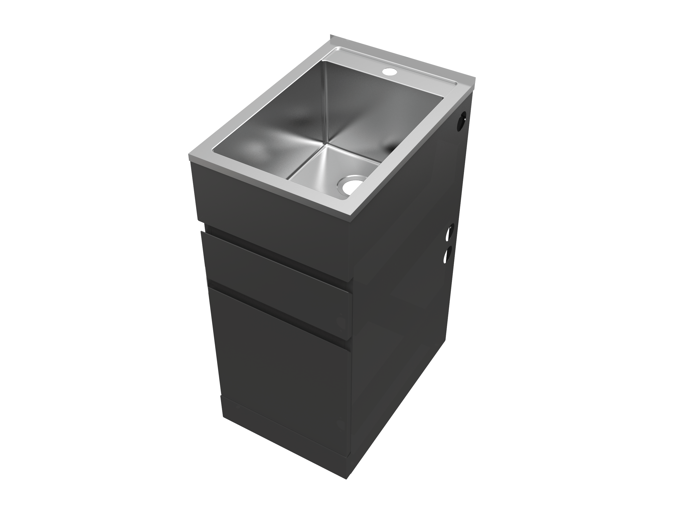 Excellence 35L Matte Black Drawer System Laundry Unit