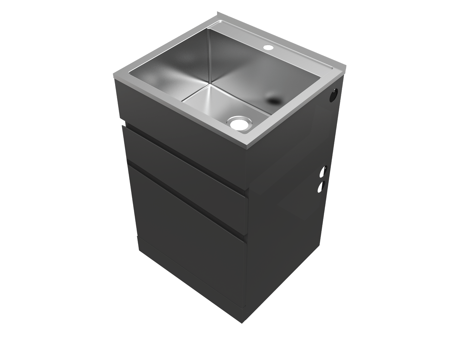 Excellence 45L Matte Black Drawer System Laundry Unit