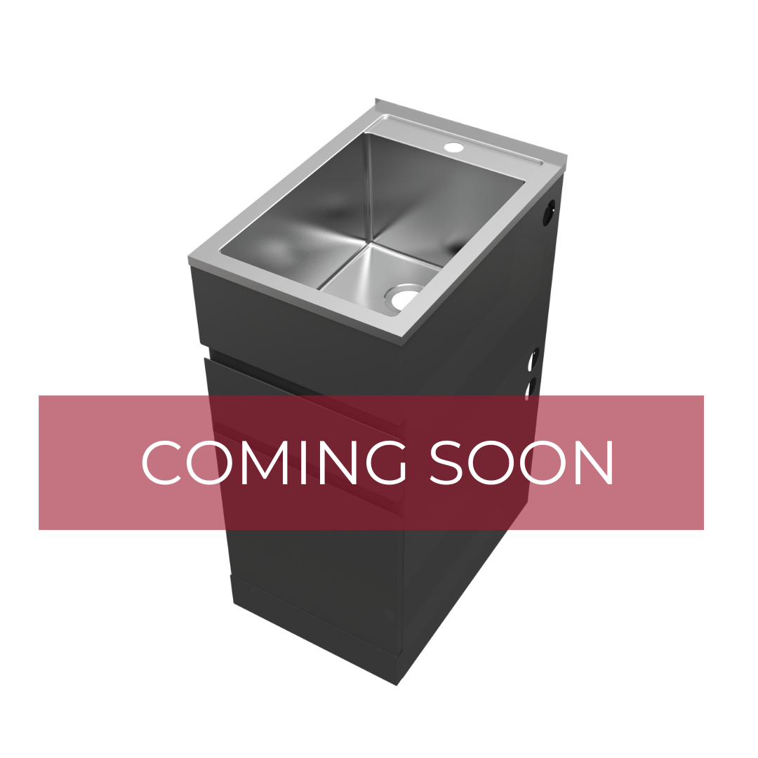 Nugleam 35L Matte Black Drawer System Laundry Unit