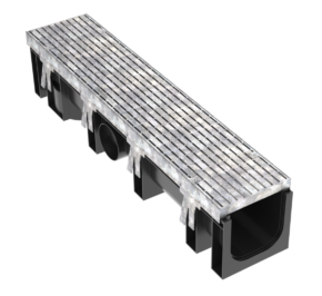 DuraDRAIN 150 Channel & Galvanised Heel Guard Steel Grate